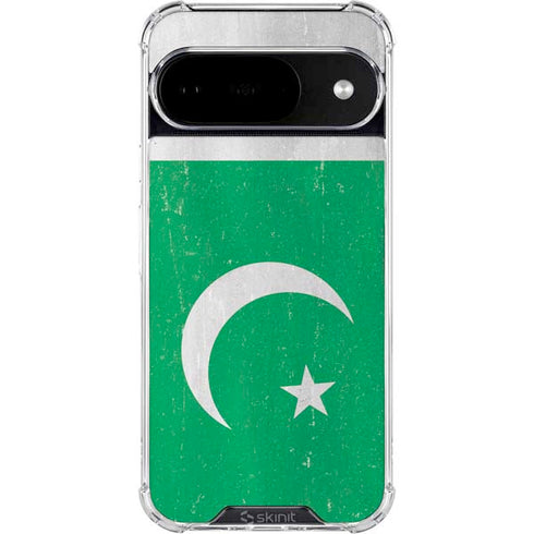 Pakistan Flag Distressed Google Pixel 10 Clear Case